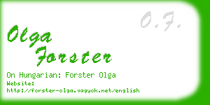 olga forster business card